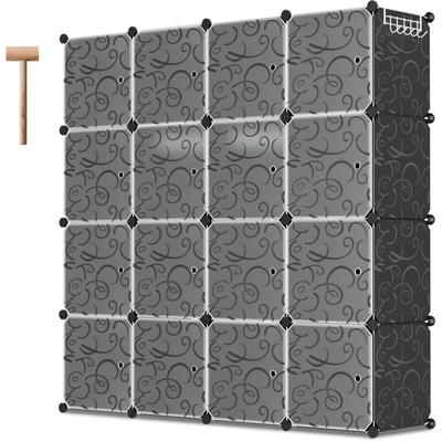 Kleiderschrank diy 12/13/20 Boxen Regalsystem Kleiderschrank mit Tür Wasser und Staubdicht für Image