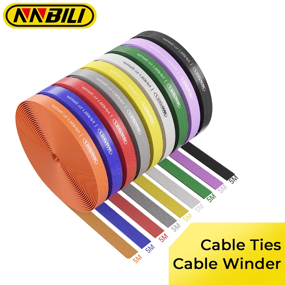 NNBILI 5 m Kabel-Organizer, Drahtwickler, Krawatten, Kopfhörer, Maus, Kabelmanagement, USB-Ladekabel, Schutz für iPhone, Samsung, Xiaomi Image