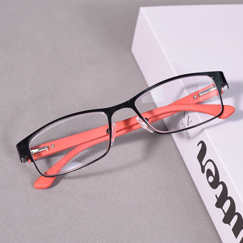 Lesebrille für Männer und Frauen, Legierung, Brillengestell, Federscharnier, modische Presbyopie-Glasse, leichte Brillenqualität + 100 + 20 Image