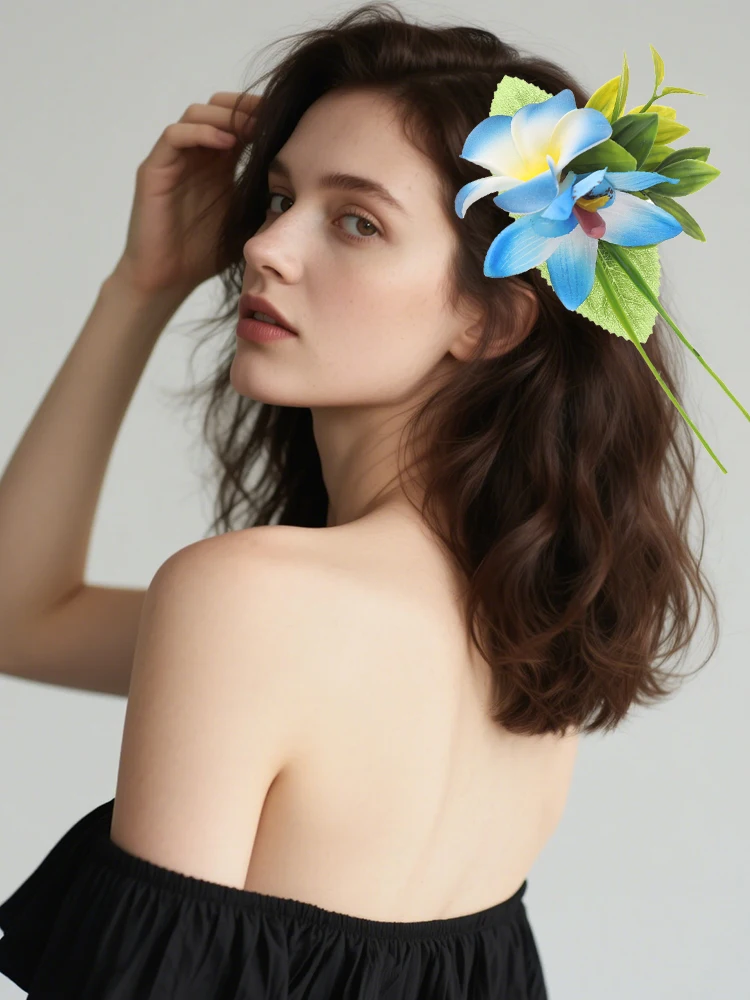 Blume Süße Haar Clip Seite Clip Frauen Sommer Strand Hawaii Böhmen Haar Clip Mode Temperament Headwear Haar Zubehör Image