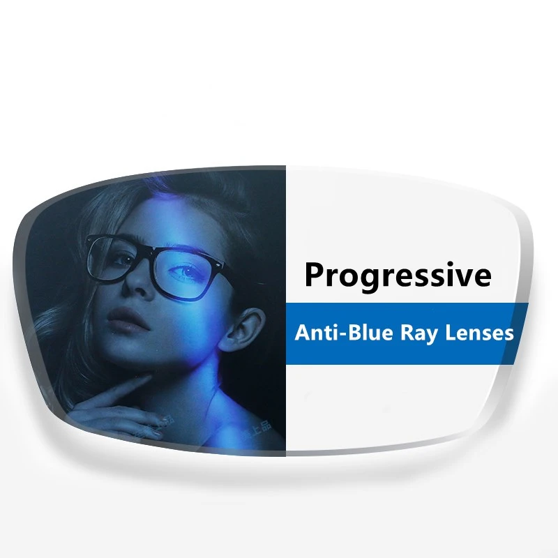 YIMARUILI 1,56 1,61 1,67 1,74 Freiformige Oberfläche Weites Sichtfeld Anti-Blaulicht UV400 Progressive Multifokallinsen 1 Paar Image