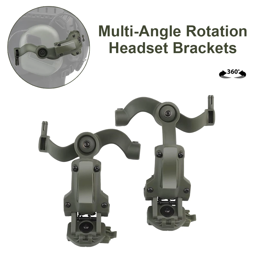 Taktische Headset Ständer ARC Helm Kopfhörer Adapter Multi-winkel Rotation Helm Schiene Adapter Kit Fit OPS Core ARC Schiene Image