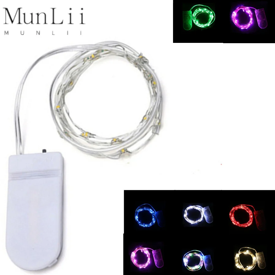 1m 2m 3m 5m Led Kupferdraht Lichterkette Batteriebetriebene Urlaubsbeleuchtung Fee Weihnachtsbaum Girlande Hochzeit Party Dekoration Image