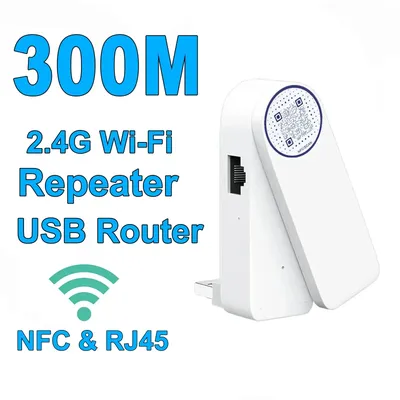 300Mbps USB Wireless WIFI Repeater NFC WiFi Range Extender Wi-Fi Signal Verstärker RJ45 Netzwerk Karte für Home Office PC