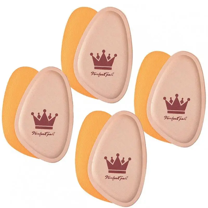 4 Teile/satz Frauen Vorfuß Pad Schmerzen Relief Einsatz Halbe Größe Einlegesohlen Nicht-slip Kissen Schuh Atmungsaktiv Schweiß Absorbieren Fuß Pads Image