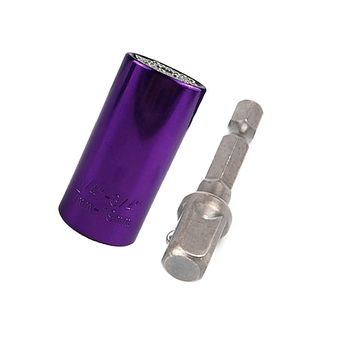 Chiave a bussola universale 2pc 7-19mm, cricchetto multifunzione, presa per riparazione moto trapano a mano, candela presa magica