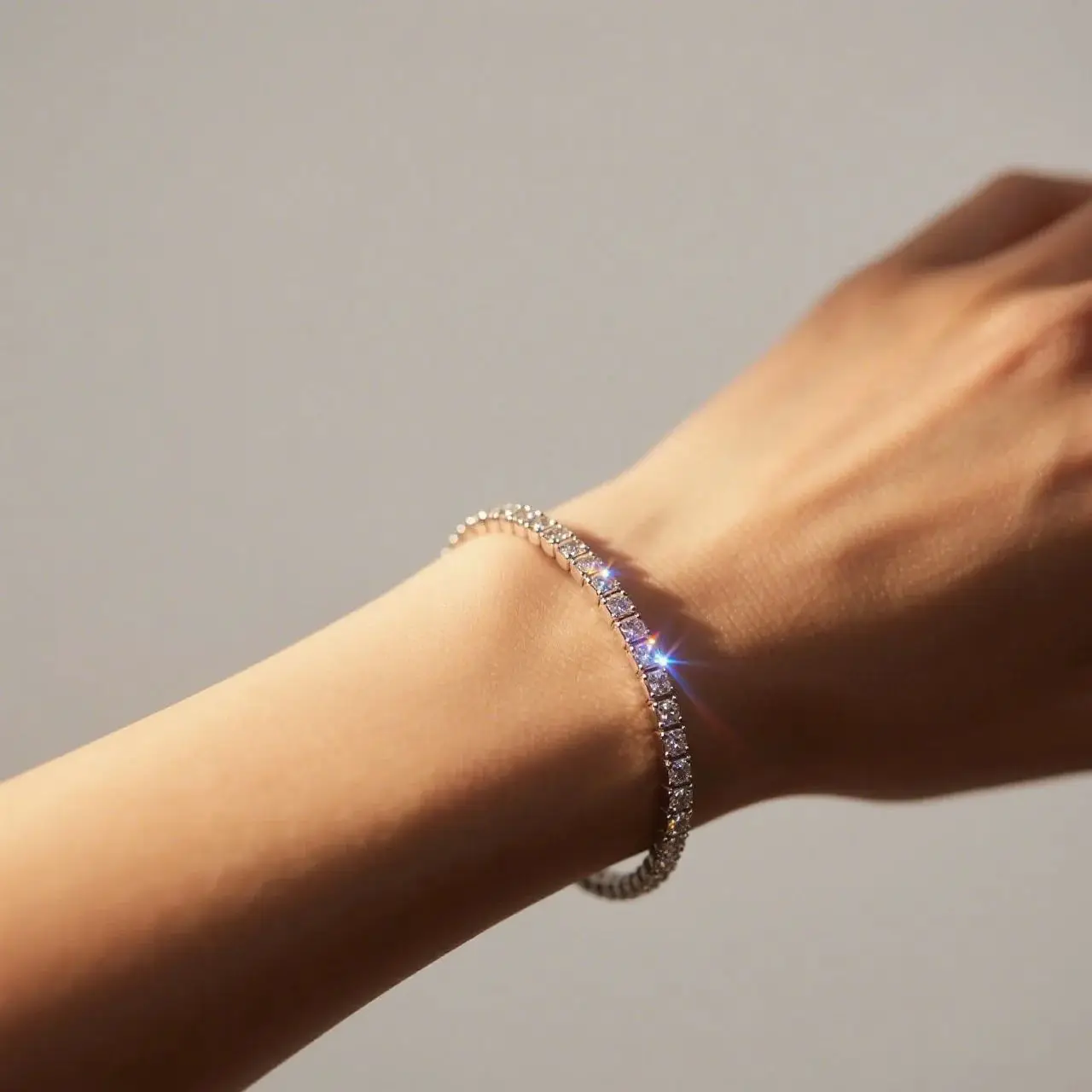 Goldarmband Herren Moissanit Tennis Armband Original S925 Sterling Sier vergoldet Weißgold mit GRA Armbänder für Damen Herren Image