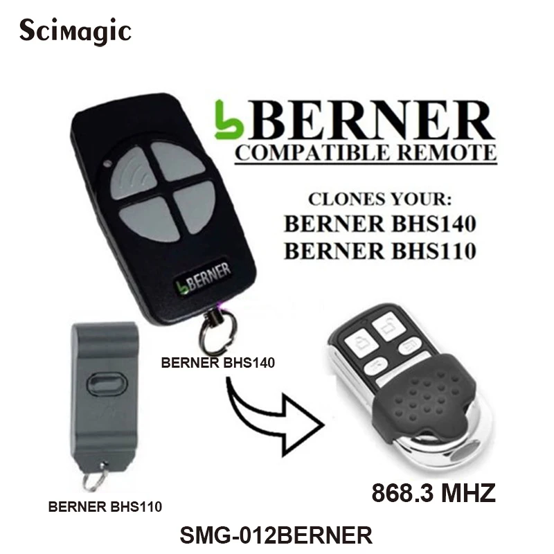 Berner 868 Mhz Clone Fernbedienung BERNER BHS110 BHS140 BHS121 BHS211 BHS221 BHS130 BHS153 Garagentor-Befehlssender Image
