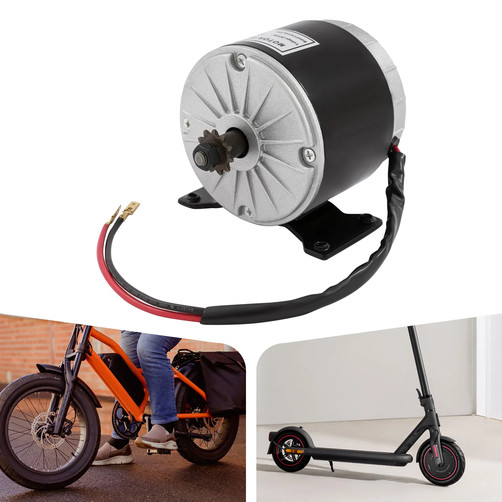 350 W 24 V/36 V elektrischer Bürstenmotor MY1016 Permanentmagnet-Low-Noise-Motor großes Drehmoment 11 Gänge für DIY-Generator Image