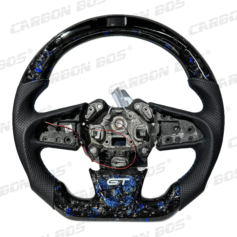 Volant Bos en carbone pour Renault Megane 4 avec volant bleu en Fiber de carbone forgé Led pour Renault Megane tout neuf