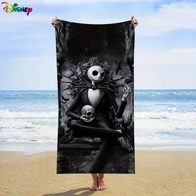 Disney The Nightmare Before Christmas Jack Skellington Beach Towel Suitable for beach towels, towels, bath towels