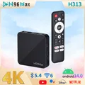 H96 Max H313 Android14.0 Tv Box Wifi6 e BT5.0 HDR10 + Assistente vocale 4K a 60Hz Netflix Streaming Media Google Smart Tv Box Android
