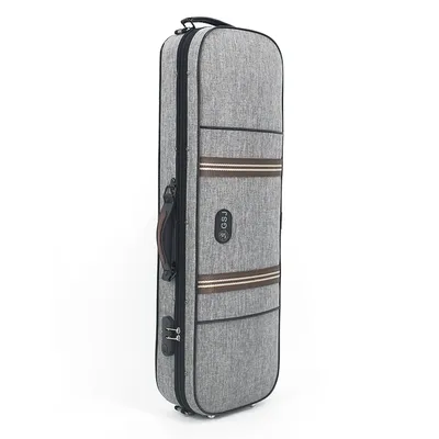 High Grade Gray Rectangle Violin Case Large Storage Space With Hygrometer 4/4