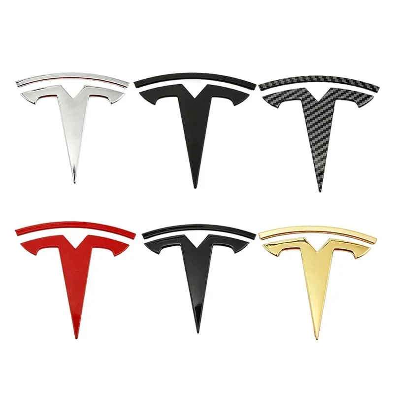 1 pz ABS per Tesla Modello 3 Modalità Y Auto Cofano Anteriore Logo Copertura Emblema Adesivo Styling Auto Corpo Baule Posteriore Badge Accessori