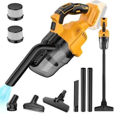 Cordless Vacuum for Dewalt 20V Battery, Portable Handheld Vacuum Cleaner with 2 HEPA Filter, 4 Multi Nozzle, Home Dust Cleaner