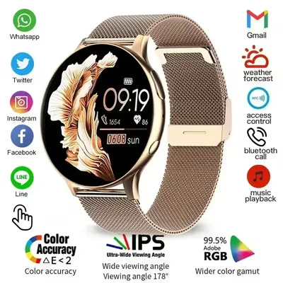 New Women Bluetooth Call Smart Watch HeartRate Blood Pressure Monitoring Smartwatches Waterproof Men Smartwatch For Samsung IOS