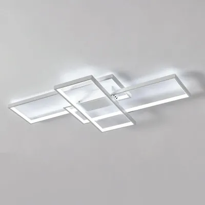 LED Ceiling Light, 54W Rectangle Living Room Ceiling Light, 6500K Cool White Ceiling Light Fixture, Large LED Ceiling Lamp