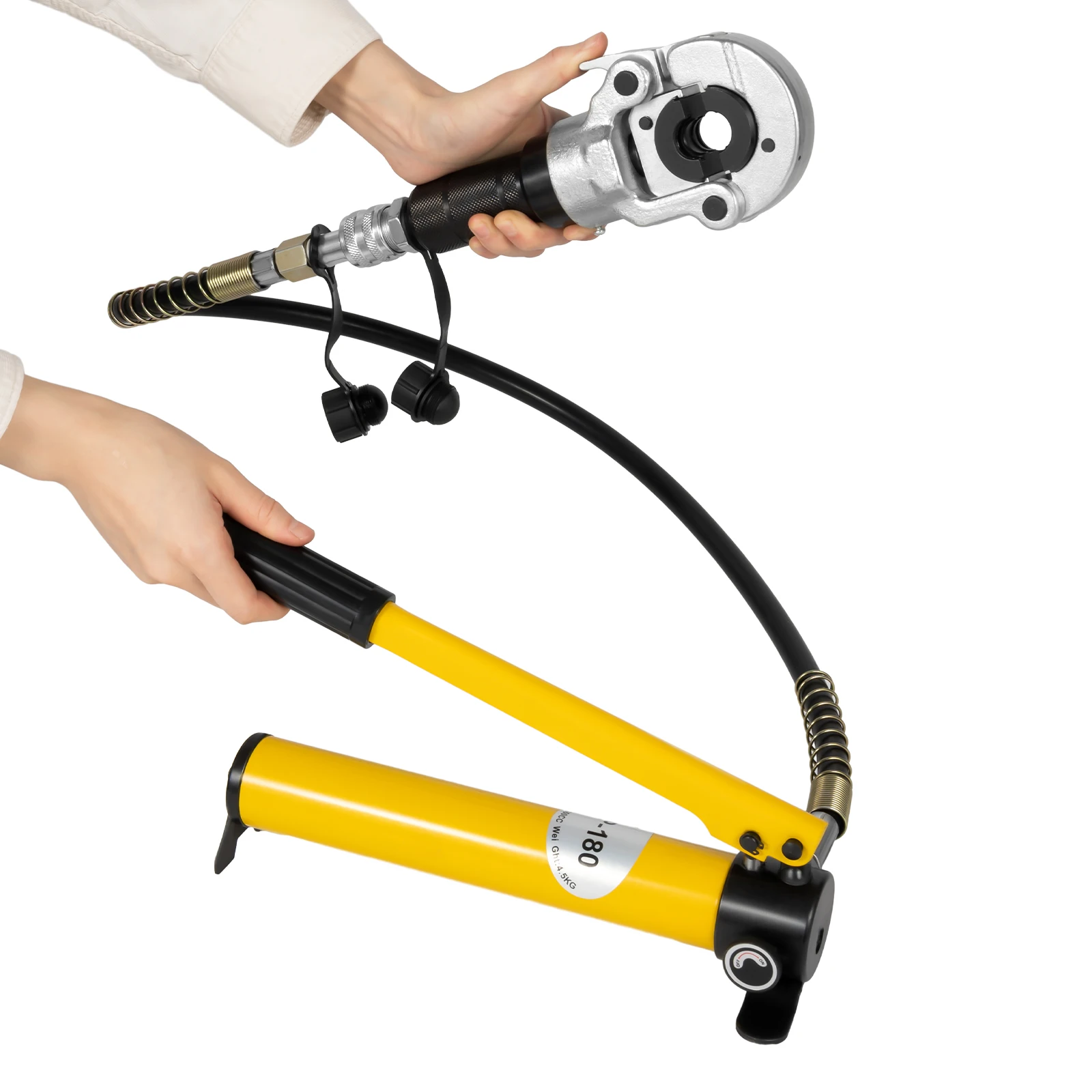 Pinza a crimpare idraulica 6T con 9 stampi Strumento di crimpatura idraulico manuale per tubi in rame V 12-28mm TH 16-32mm