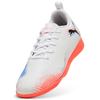 Hallenschuh PUMA "FUTURE 8 PLAY IT JR", Gr. 36, puma weiß, puma schwarz, glowing rot, Synthetik, sportlich, Schuhe