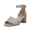 Riemchensandale GABOR COMFORT "Gabor Comfort Sandalen Leder", Damen, Gr. 38, beige, Leder, casual, Schuhe