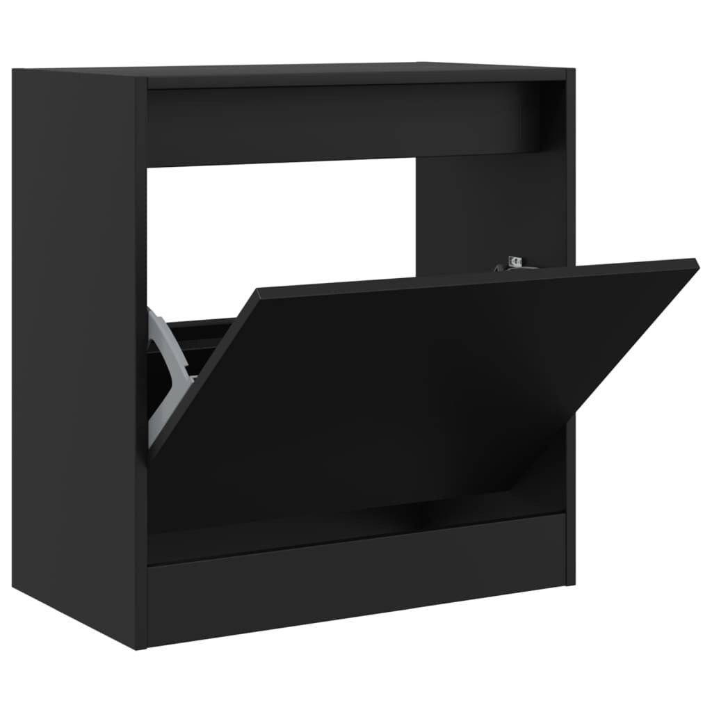 vidaXL Schuhschrank Schwarz 60x34x63,5 cm Holzwerkstoff Image