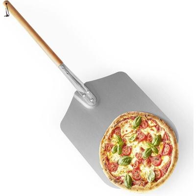 Pizzaschaufel, Aluminium, Holzgriff, Profi-Spatel für den Backofen, 79 x 35 cm natur/silber Image