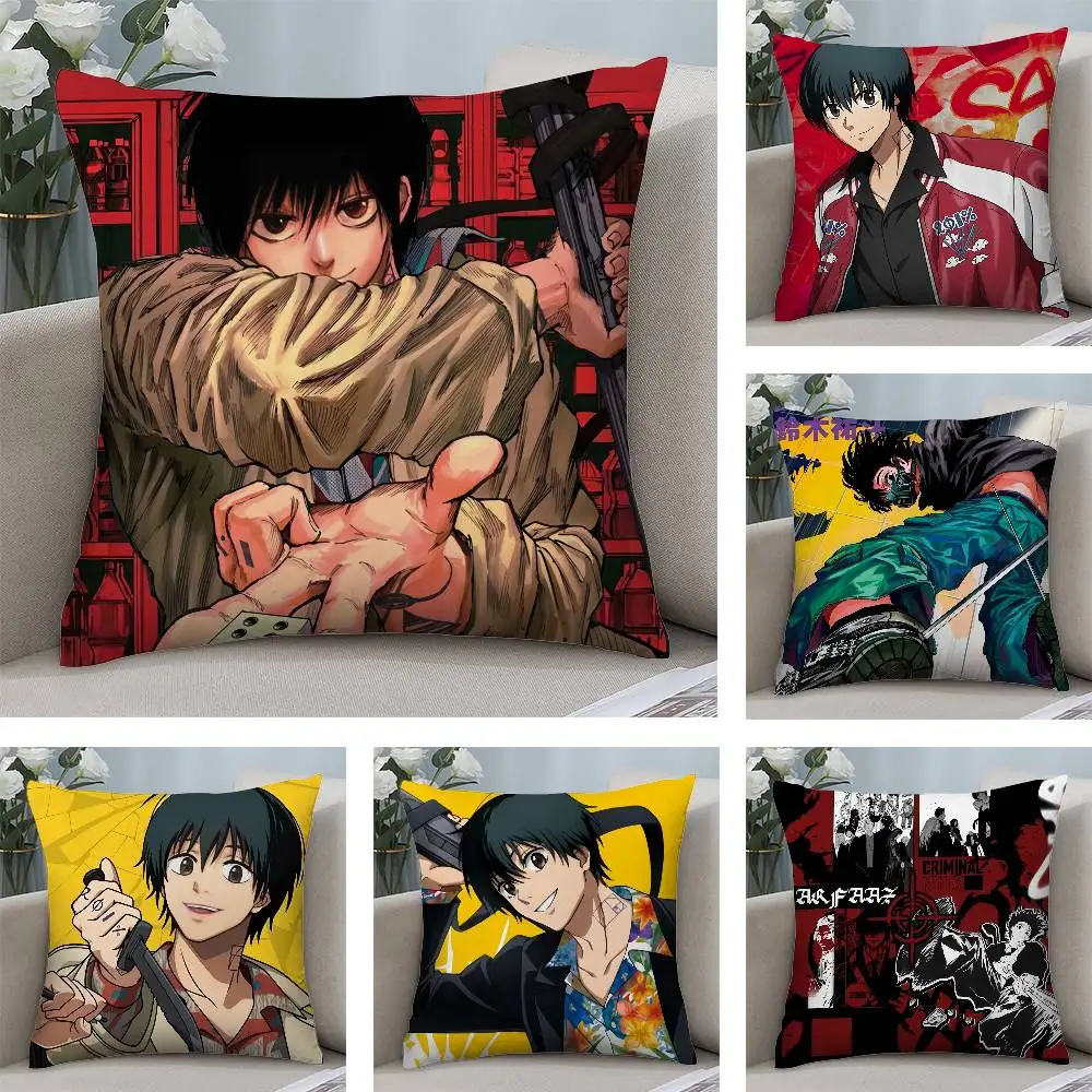 N-Nagumo Yoichi Japan Anime Kissenbezug, kurz, Plüsch, doppelseitiger Druck, quadratisch, Dekokissenbezüge, Sofa, Zuhause, Kissen, Dekor Image