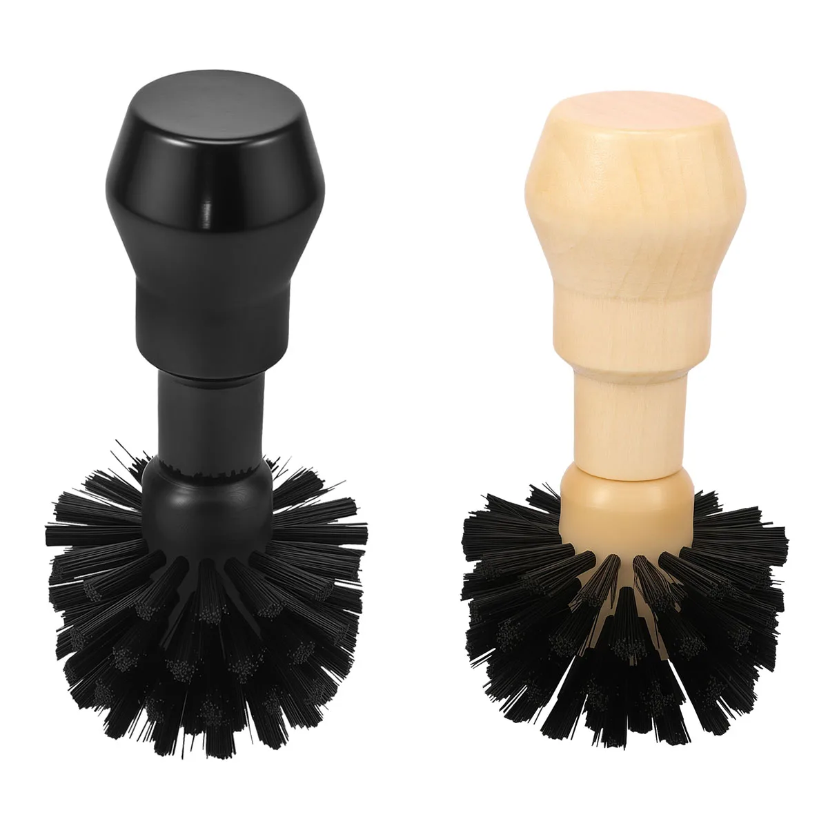 Kaffee-Siebträger-Reinigungsbürste mit ergonomischem Holzgriff, 58 mm Espressomaschine, Siebträgerbürste, professioneller Barista Image