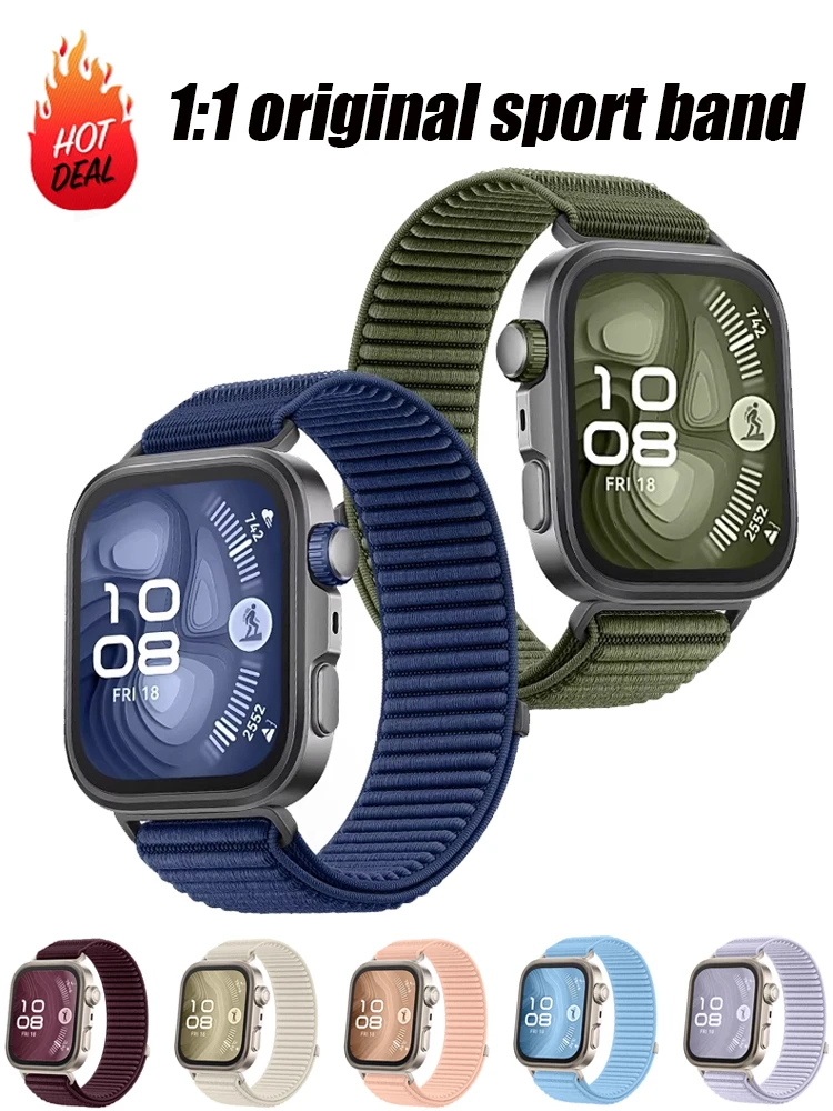 Offizielles gewebtes Armband für Huawei Watch Fit 4 Pro/4/3 Nylon Sport Smartwatch Armband Correa Armband Huawei Watch Fit 4-Bänder Image