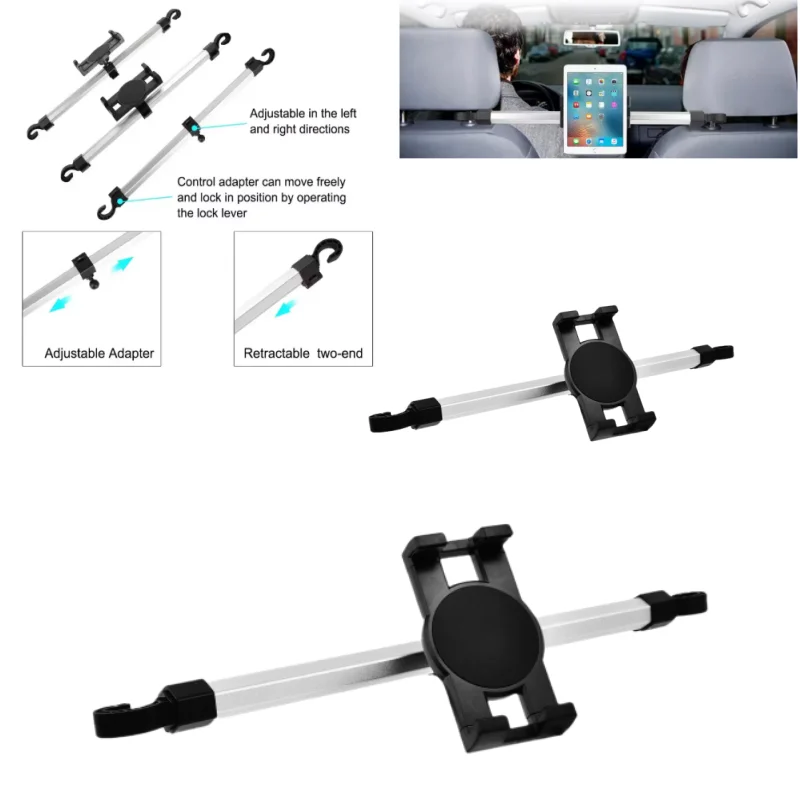 Auto Tablet Kopfstütze Halterung Einstellbar für 7-13 Zoll Tablets Universal Auto Rücksitz Ständer Road Trip Essential Zubehör Image