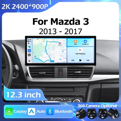 Android OS Bluetooth 12.3 inch For Mazda 3 Axela BM 2013-2017 Car Radio Multimedia Video Player Navigation GPS Auto Carplay WIFI