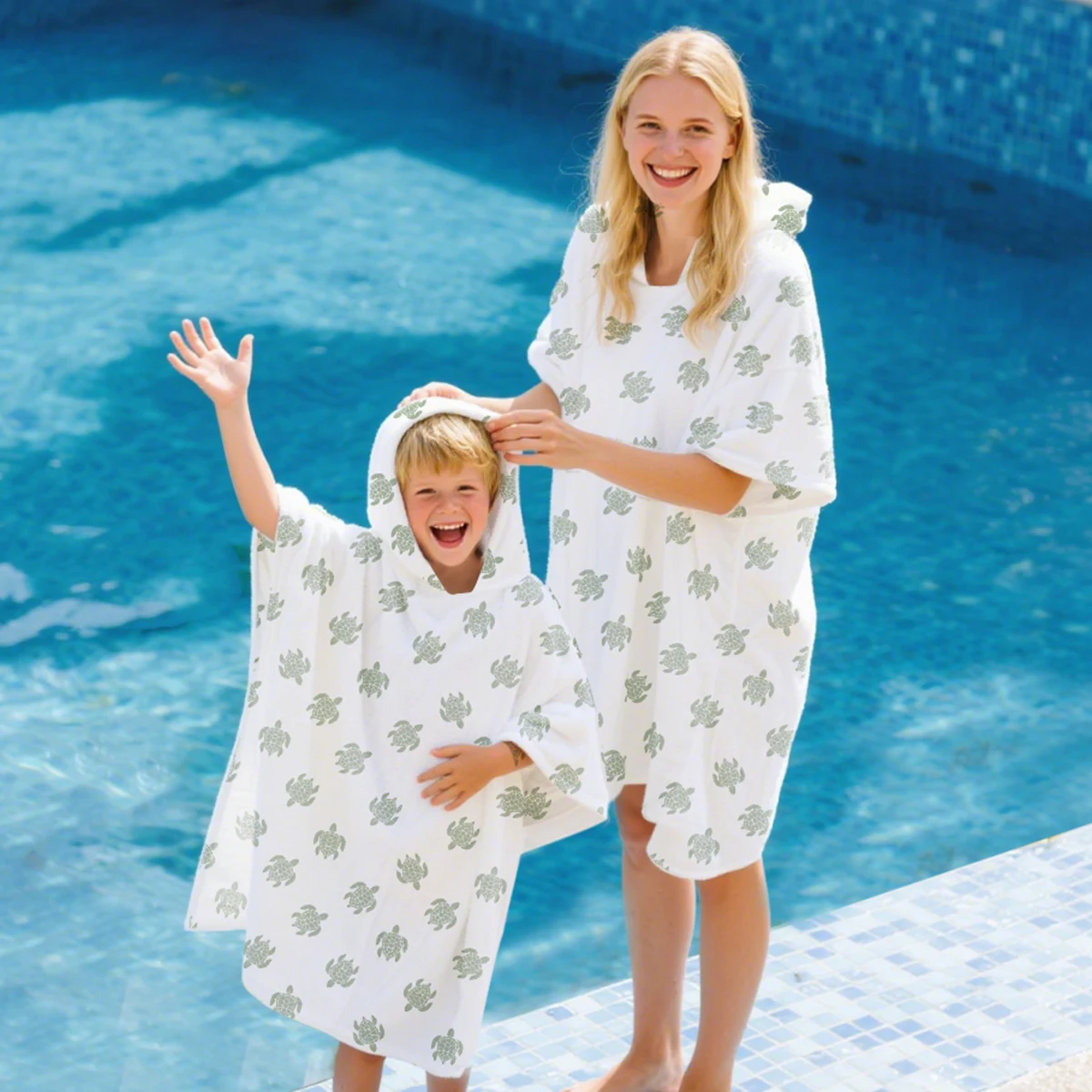 Elinfant saugfähiges, schnell trocknendes Mikrofaser-Kapuzenhandtuch für Strand, Schwimmen, Baden, ultraweiches Badetuch mit Kapuze für Erwachsene und Kinder