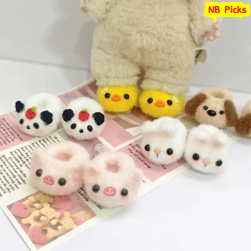 17 cm V1 V2 V3 handgemachte Kitty Schuhe Wollfilz Produktion süße Anime Schuhe Baumwolle Puppe und 1/6 Bjd Puppe Kleidung Schuh Accessoires