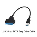 Cavo SATA a USB 3.0/2.0 Fino a 6 Gbps per disco rigido SSD HDD esterno da 2,5 pollici Adattatore SATA 3 a 22 pin Cavo USB 3.0 a SATA III