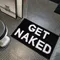 Get Naked Runner Tappeto da bagno carino in bianco e nero Tappeto lungo Get Naked Divertente arredamento da bagno per appartamento Tappetino da bagno 40x60 cm 50x80 cm