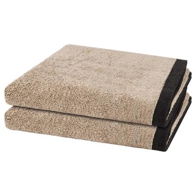Cawö Lifestyle Splash 2er Set Duschtuch Leinen / basalt Schwarz Image