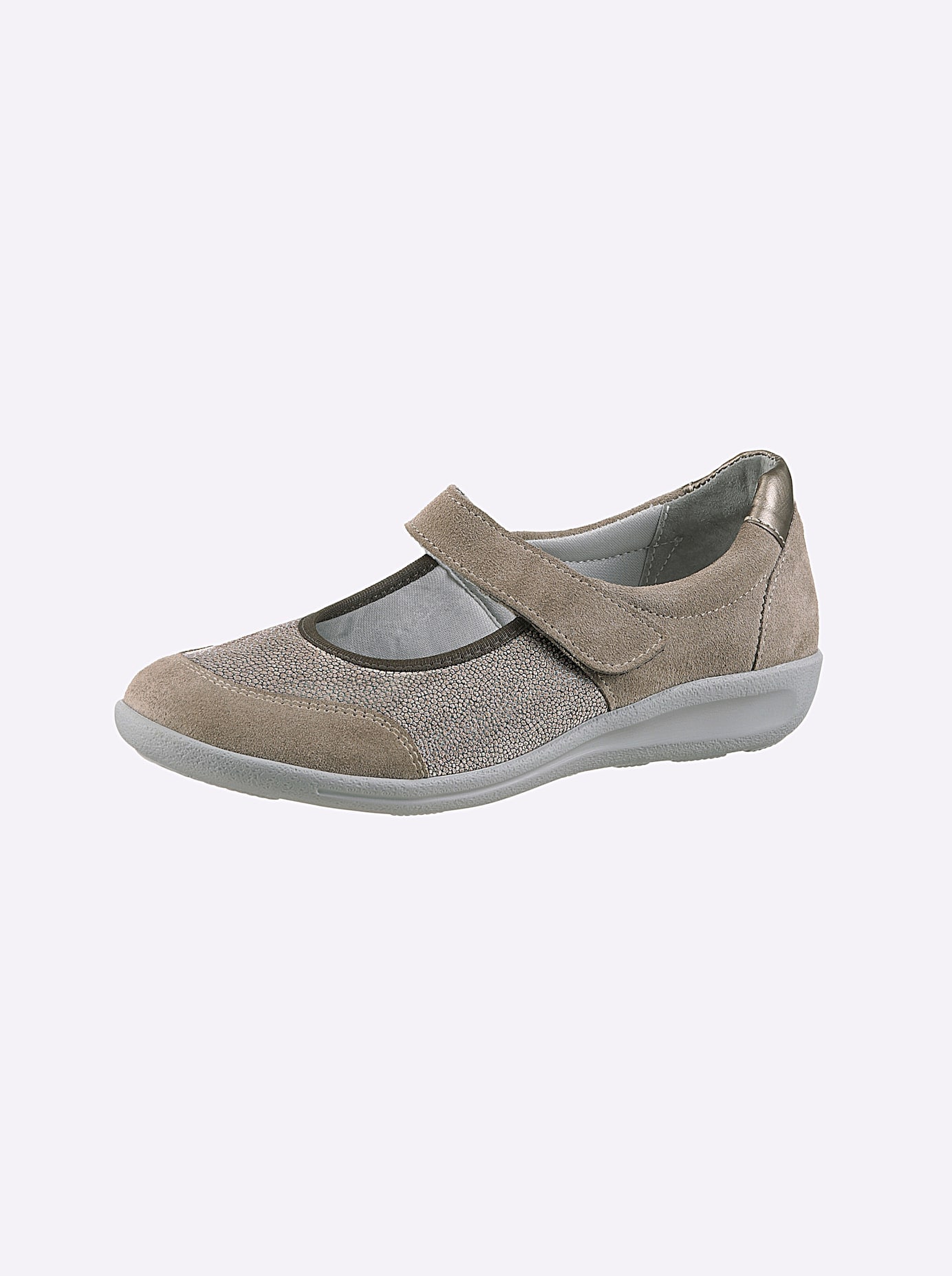 Klettschuh CASUAL LOOKS, Damen, Gr. 39, beige (sesam), Textil, Veloursleder, Sportlich, Schuhe Image