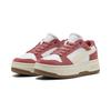 Sneaker PUMA "Rebound Femme Low Suede Sneakers Damen", Gr. 42.5, weiß frosted ivory exotic rot, Obermaterial: Synthetik, Kuhleder, Textil; Futter: Textil; Laufsohle: Gummi, Schuhe
