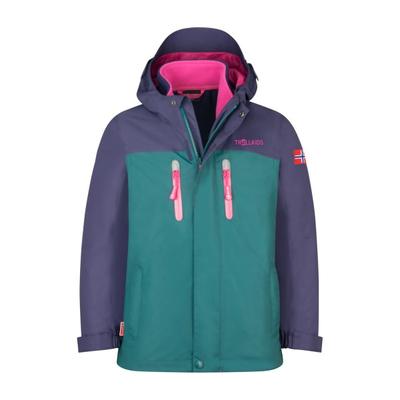Trollkids - Girl's Bryggen 3in1 Jacket - Doppeljacke Gr 98 türkis/blau