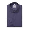 Businesshemd OLYMP "Level 5", Herren, Gr. 42, N-Gr, lila (viola), Web, Obermaterial: 97% Baumwolle, 3% Elastolefin, casual, hüftbedeckend, Langarm Manschette, Hemden, Body Fit, New York-Kentkragen, modisches Muster