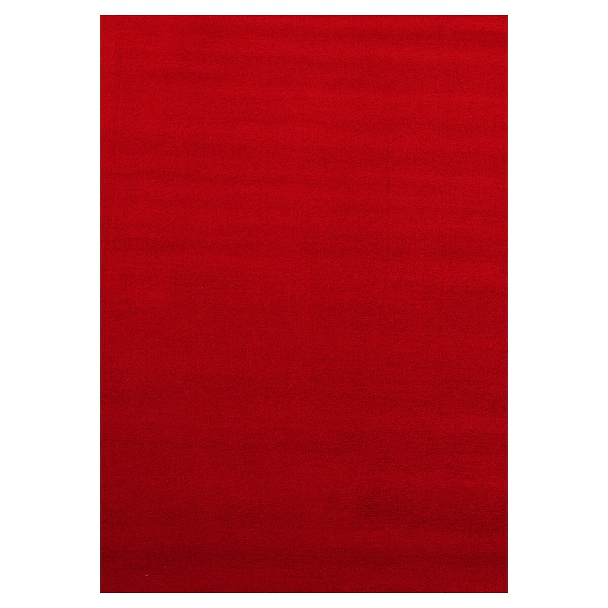 Teppich Kurzflor Uni-Farbe Microfaser Antirutsch Wohnzimmer waschbar Rot Rechteckig 160x230 | Kadima Design Image