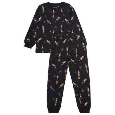 Minymo - Kid's Pyjamas L/S Set AOP No. 134069 - Schlafanzug Gr 140 schwarz Image