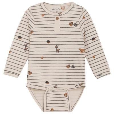 Minymo - Kid's Body L/S AOP - Alltagsunterwäsche Gr 80 beige Image