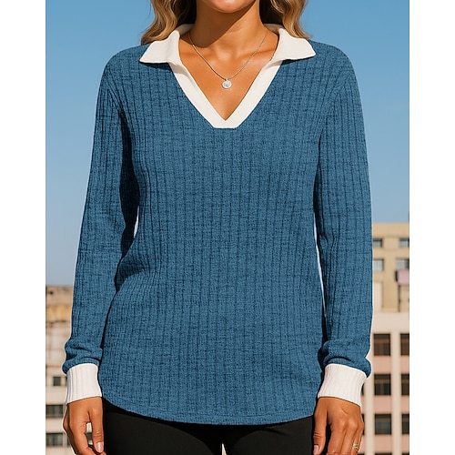 Damen Einfarbig Pullover Lässige Oberteile Herbst Winter Langarm Athleisure V Ausschnitt Sonnenschutz Winddicht Fitnessstudio Laufen Outdoor Fitness Schwarz Rosa Rot Sportbekleidung Sportkleidung Image