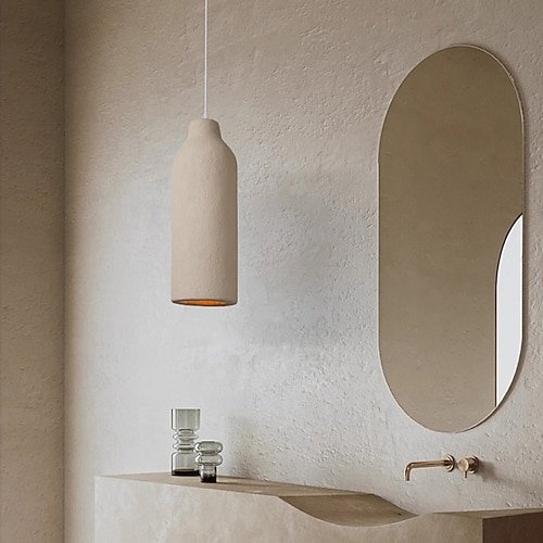 orientalisch-ästhetische Wabi-Sabi-Pendelleuchte, 51cm Höhe, warmweißes Licht, E26 E27, verstellbare Kette Image