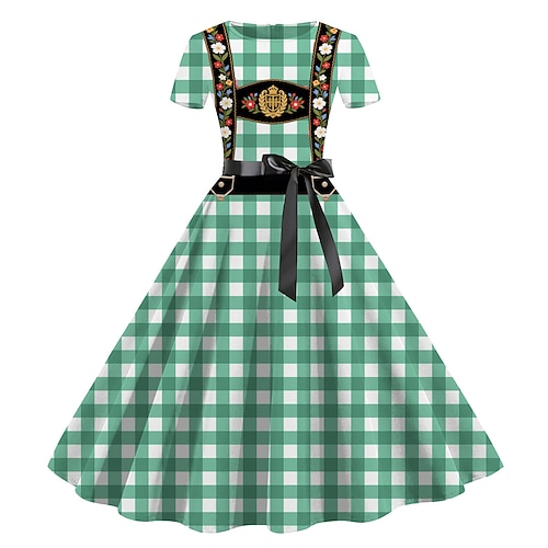Kleid Bayerisch München Deutsch alpin Grafik für Damen Erwachsene 3D-Druck für Karneval Oktoberfestbier Party