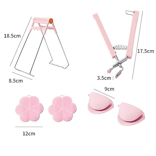 Verbrühungsschutz-Clip-Set, Teller-Schüssel-Greifer aus Edelstahl, rutschfeste Dampfgarer-Tablett-Hebezange, hitzebeständiges Geschirrklammer-Werkzeug für den Heimgebrauch in der Küche
