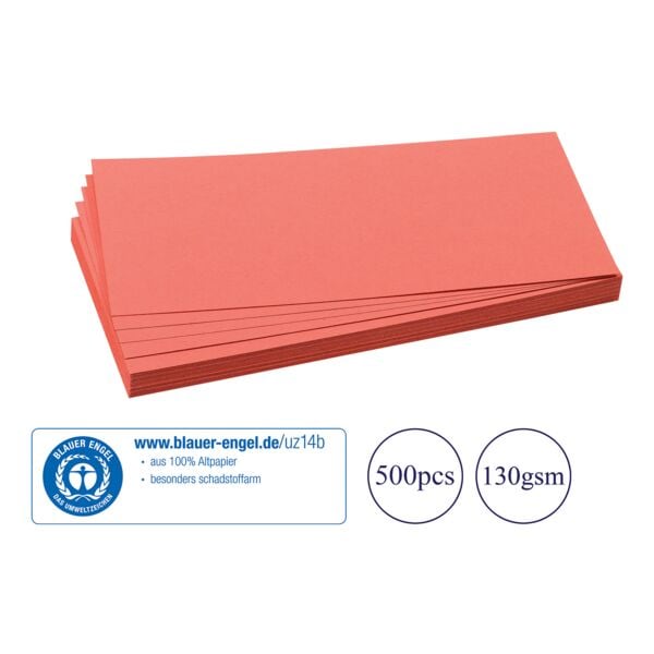 Franken 500er-Pack Moderationskarten »Rechteck« 20,5 x 9,5 cm rot, 20.5x9.5 cm Image