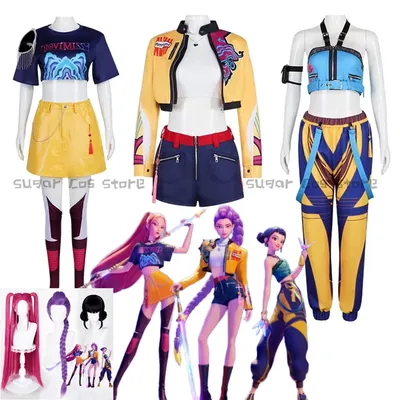 KPop Dämon Hunters Mira Zoey Rumi Anime Film Cosplay Kostüm Perücke KPOP Huntrix Uniform Halloween Karneval Party Requisiten Für Frauen Image