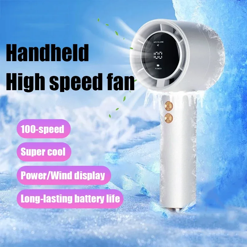 Motorrad Tragbare Hand 100 Windgeschwindigkeiten Mini Blattloser Handheld USB Aufladbare Persönliche Hochgeschwindigkeitsventilatoren Elektrischer Wimpernventilator Image